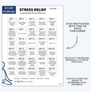 30 Day Stress Relief Challenge, Scientifically Proven Effective, Include Exercise, Food, Habit Change, Much More