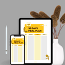 Colorful Playful Clean 30 Days Meal Challenge Planner | Day, Breakfast, Lunch, Dinner