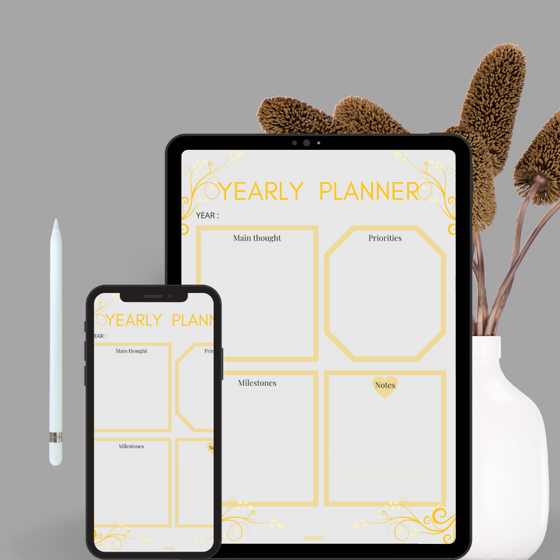 Simple Yearly Planner| January to December