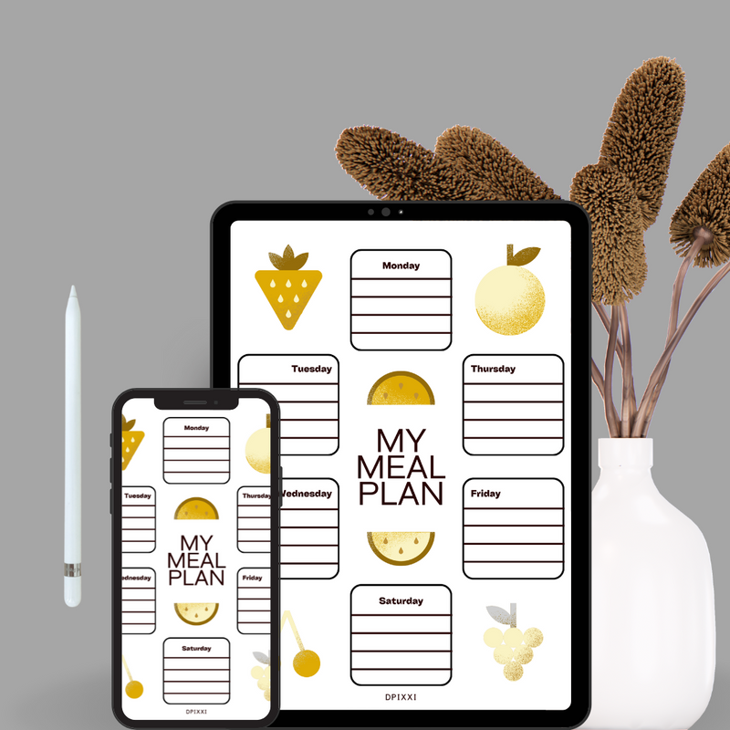 Colorful and Playful Weekly Meal Planner | Monday To Saturday