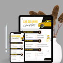 Geometric Car Cleaning Checklist | Car Cleaning Checklist