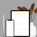 Clean Minimalist Weekly Meal Planner | Monday To Saturday