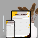 Floral With Abstract Weekly Planner | Monday to Sunday Tasks, Notes