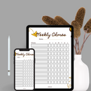 Vibrant Playful Weekly Chores Planner | Name, Chores, Monday To Sunday