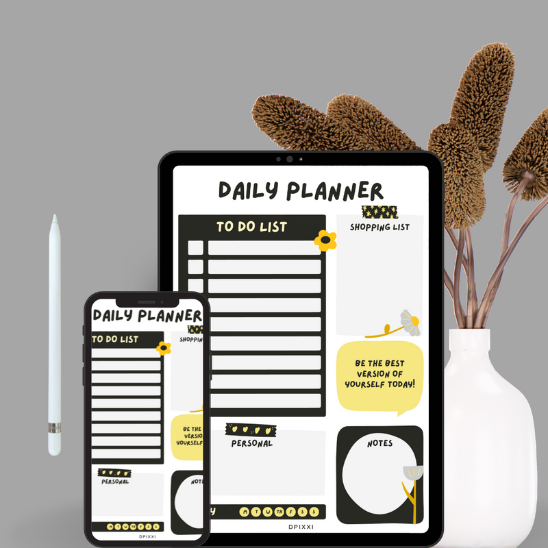 Pink Floral Cute Daily Planner