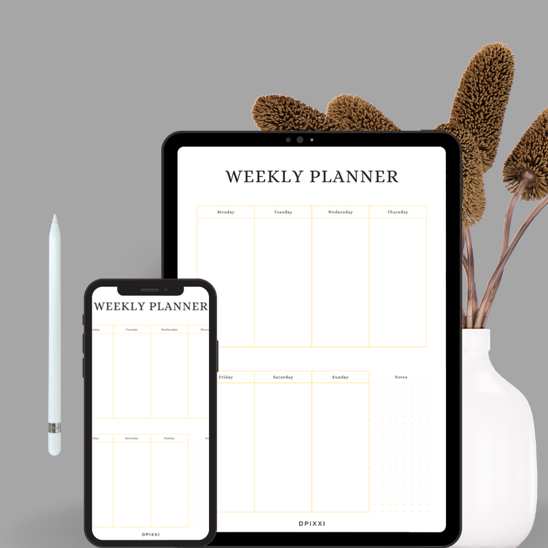 Weekly Planner | Monday to Sunday, Notes