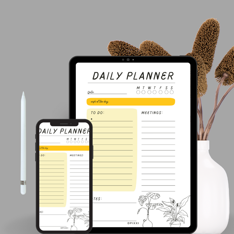 Peach Playful Daily Weekly Monthly Planner
