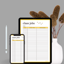 Back to School Class Jobs Planner in Fun Style | Class, Date, Student's Name, Job Description
