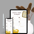 Modern Illustration Weekly Meal Planner | Date, Month, Week 1 To Week 4, Breakfast, Lunch, Dinner, Important Notes