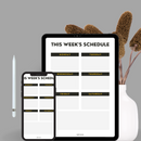 Watercolor Weekly Schedule Planner | Monday to Saturday, Notes