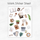 Work Sticker Sheets Collections | Book, Candle, Watch, Leave, Clock, Book, Planner, Glasses, Computer