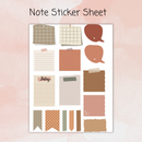 Brown Note Sticker Sheets Collections