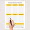 Minimalist Fitness Workout Planner | Monday to Saturday