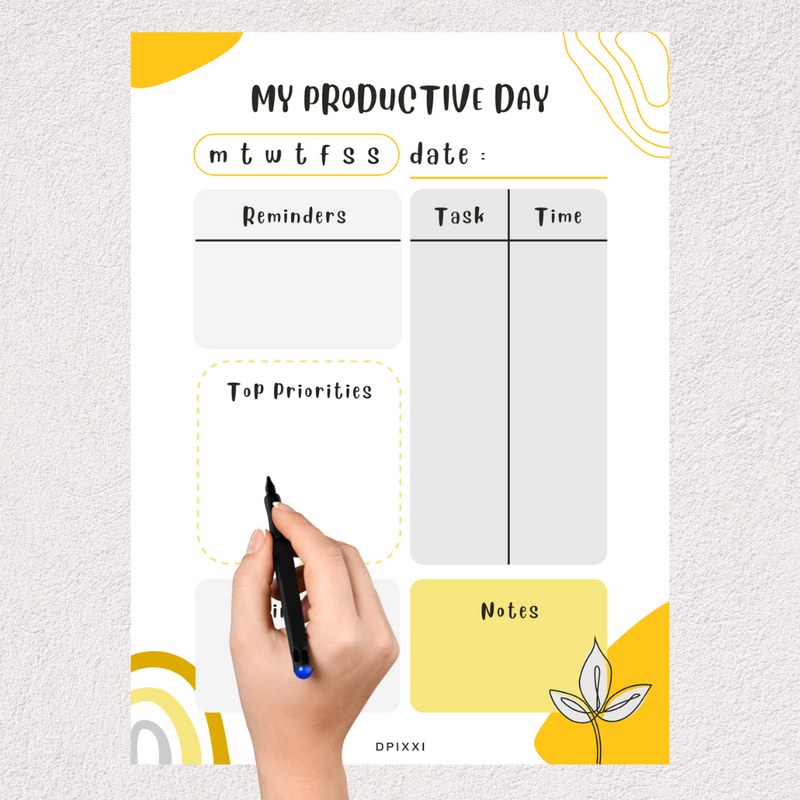 Colorful Terracotta Shape My Productive Day Planner