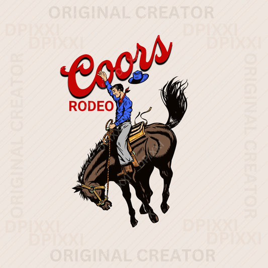 Cowboy Coors Rodeo Horse