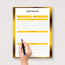 Gradient Simple Lined Goal Planner | Start, End, Goals, Strategies, Notes