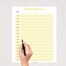 Grey & White Simple Minimalist Daily Planner