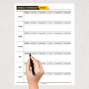 Minimalist Weekly Workout Planner | Monday to Sunday, Body Part Focus