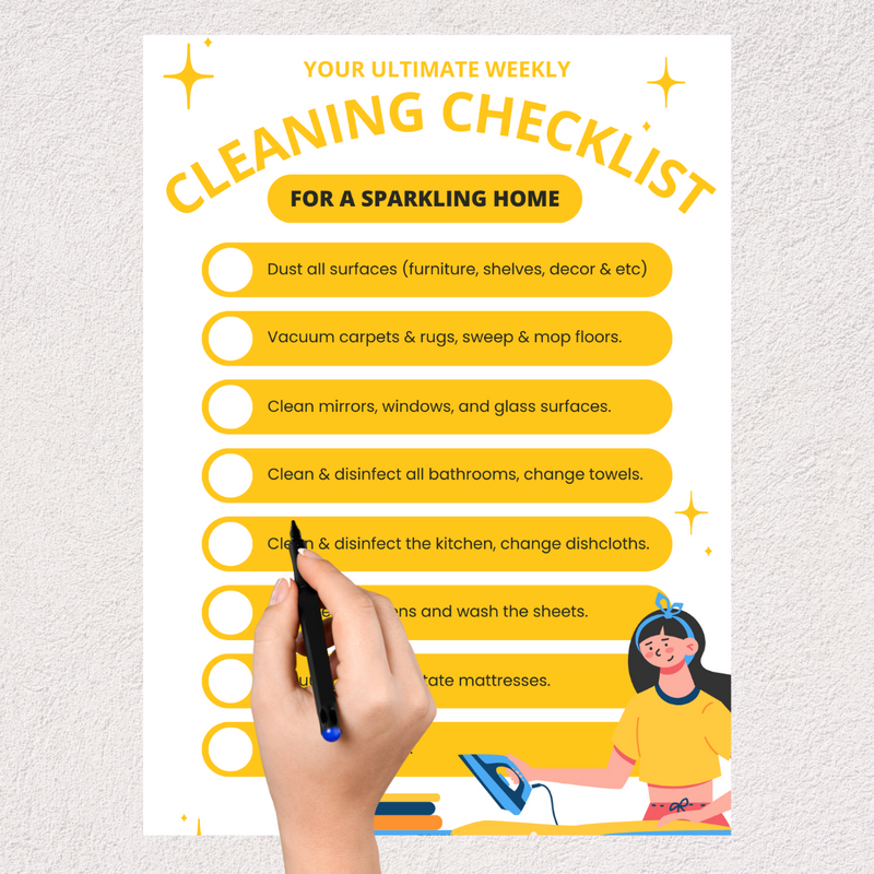 Clean Bold Cleaning Checklist | Household task checklist