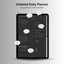 Digital Daily Planner Undated, iPad Planner, GoodNotes Planner, Minimalist Planner, To Do List, Top Priorities, Hour Schedules