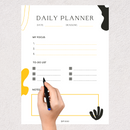 Pink Organic Floral Daily Planner