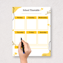 Chic School Timetable Planner | Monday To Saturday, Notes