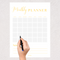 Classy Simple Monthly Planner Schedule | Monday to Sunday