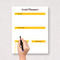 Goal Success Planner Template | The Goal, The Strategy, Steps to take, Other Notes