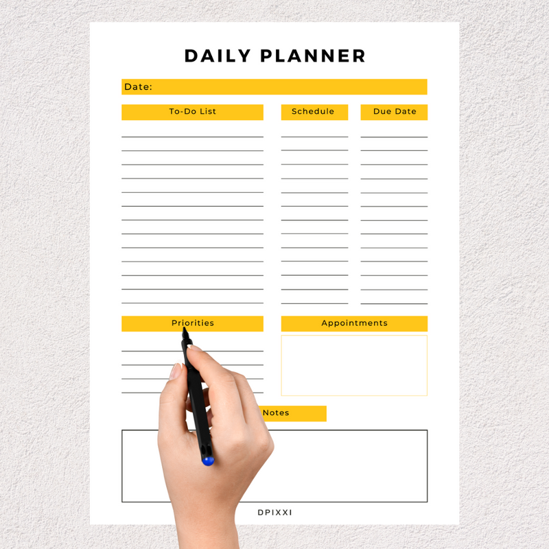 Pink Simple Daily Planner