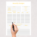 Monthly Budget Planner | Income, Expenses, Monthly Summary