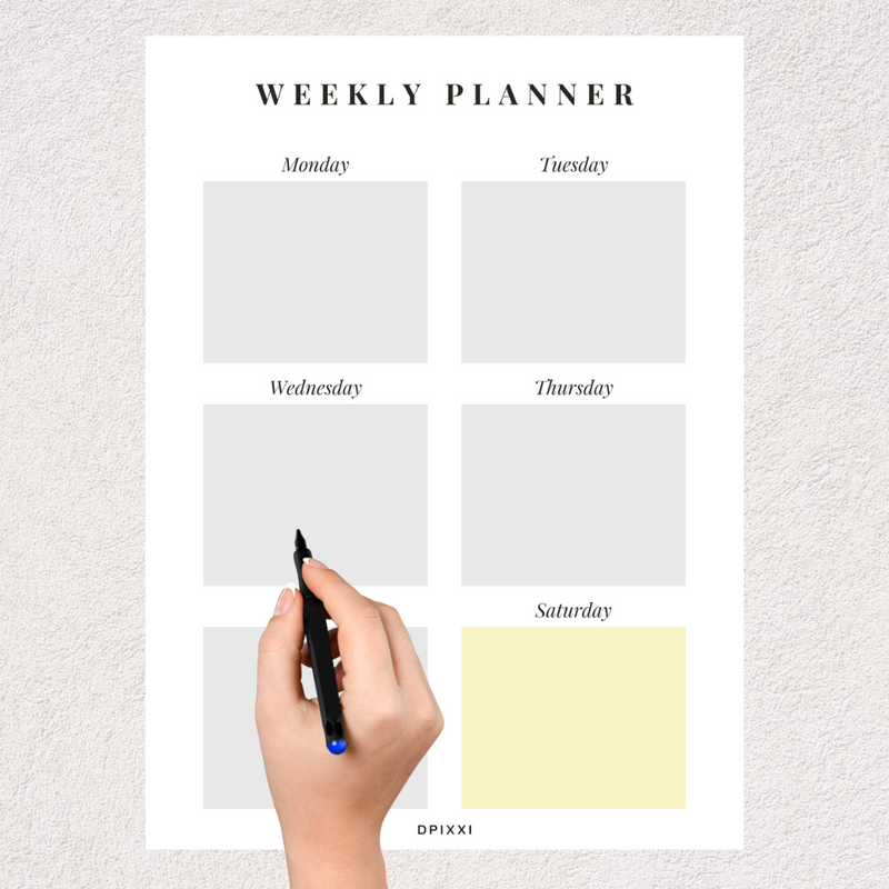 Pink Feminine Weekly Schedule Planner