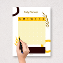 Abstract Colorful Illustration Daily Planner | Sunday To Saturday
