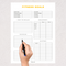 Minimal and Clean Fitness Goals Planner | I Want This Because, Motivation, Notes, Milestones, Measurements