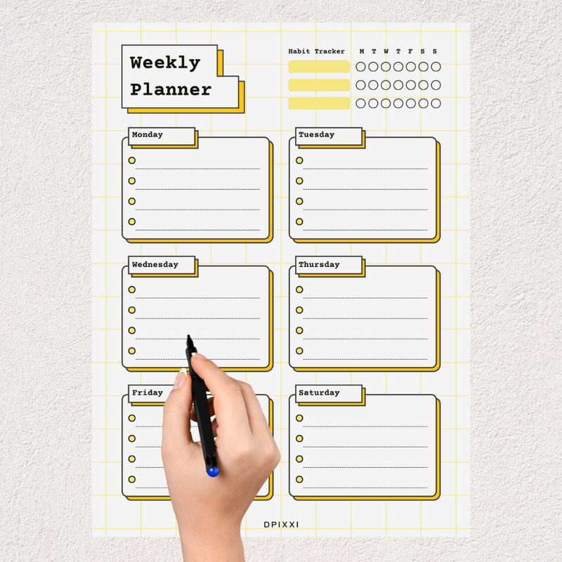 Cute Pink Weekly Schedule Planner
