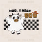 Moo...I Mean Boo Checker Ghost Cow