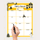Cute Holiday Illustration Christmas Yearly Planner| January to Decembe
