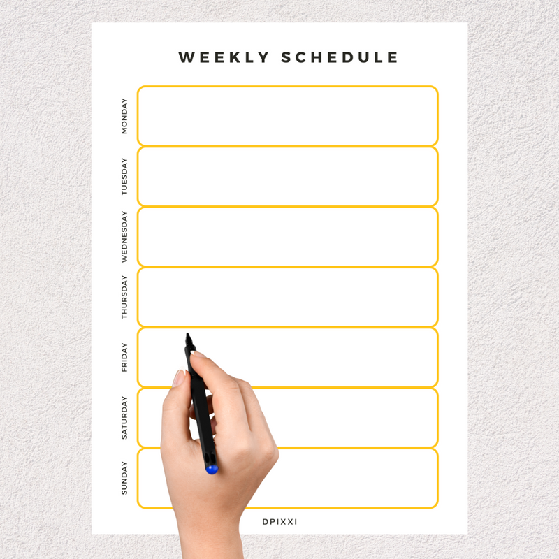 Brown Minimalist Weekly Schedule Planner