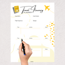 SImple Travel Itinerary Planner | Destinatin, Hotel Details, Flight Departure, Budget