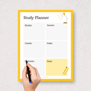 Study Planner in Illustrative Style | Monday To Friday, Notes