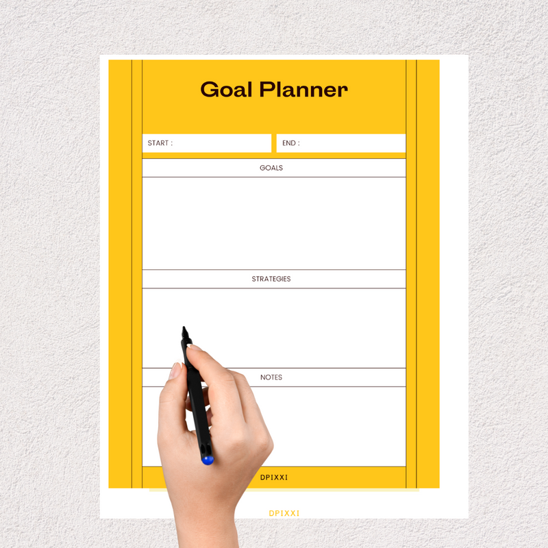 Colorful Modern Minimalist Grid Goal Planner