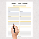 Minimalist Weekly Planner Sheet | Monday to Sunday, Goals, To Do, Notes