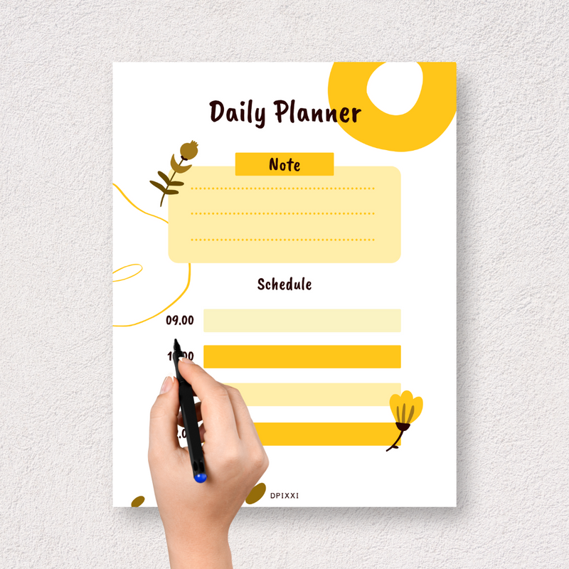 Abstract Illustration Daily Planner | Note, Schedule