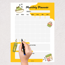 Soft Minimal Monthly Planner | Activities, Monday to Sunday