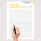 Modern Meeting Notes Planner | Topics, Attendees, Projects, Notes