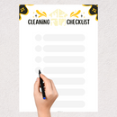 Minimalist Illustrated Cleaning Checklist | Cleaning Checklist