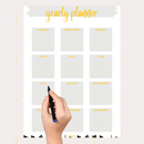 Elegant Yearly Planner Sheet| January to December
