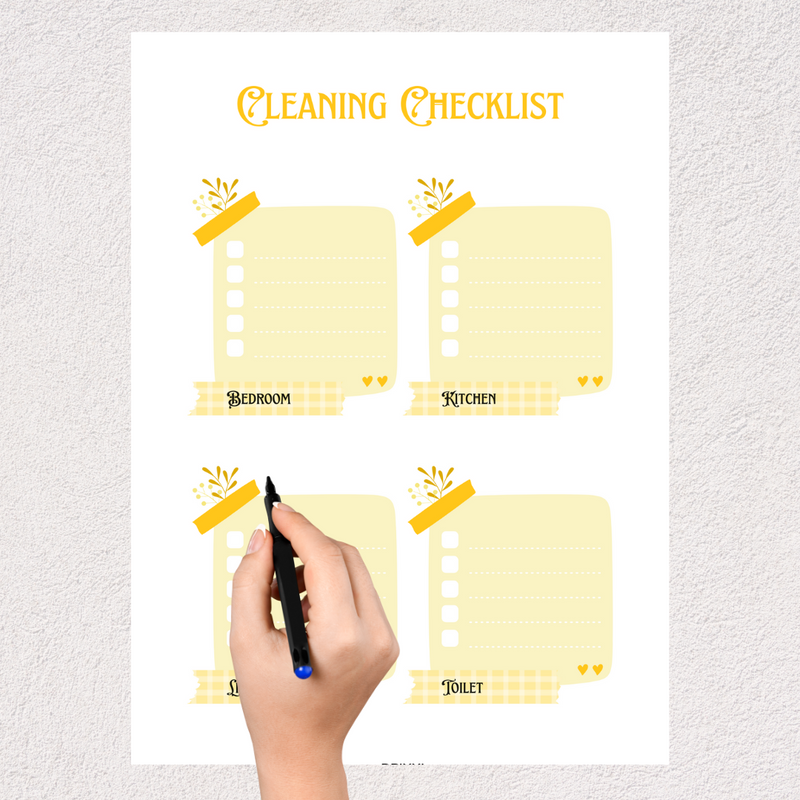 Vintage Cleaning House Checklist | Household Checklist