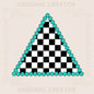 PNG, SVG Custom Triangle Checker with Turquoise Borders