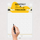 Illustrated Monthly Saving Tracker Planner