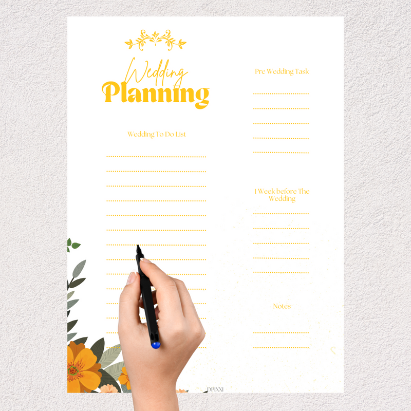 Wedding Planner | Pre Wedding Task, 1 Week before The Wedding